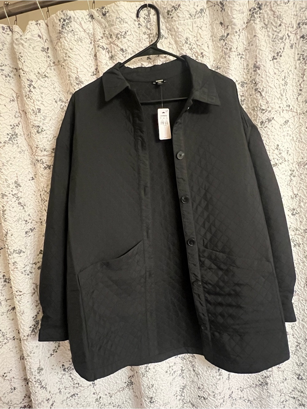 Express Women’s Quilted Barn Jacket- Black